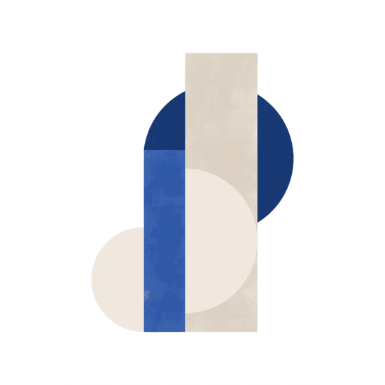 Blue Geometric Poster No.2