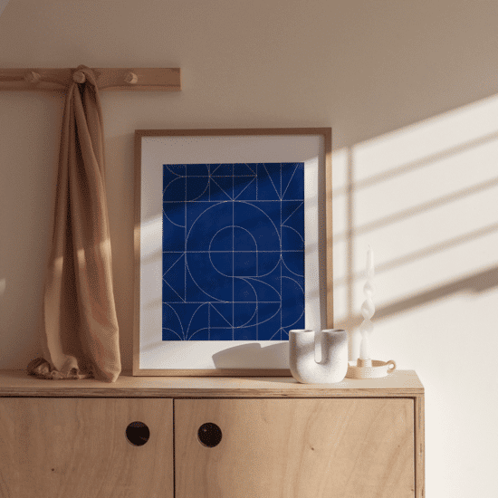 Navy Blue Minimalist Poster - Image 3