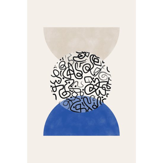 Geometric Shapes & Lines Poster No.1