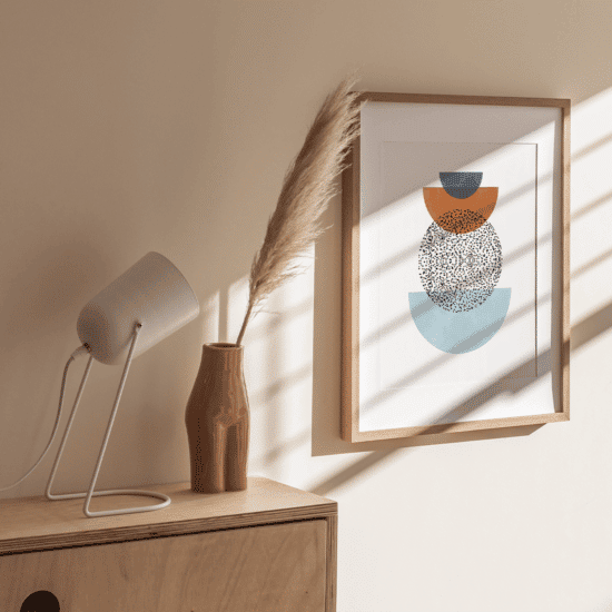 Blue & Rust Mid Century Poster No.1 - Image 2