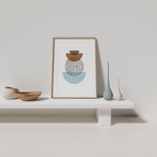 Blue & Rust Mid Century Poster No.1 - Image 5
