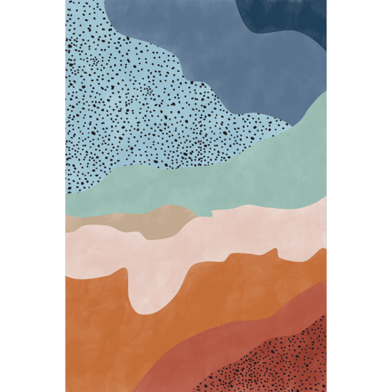 Blue & Rust Landscape Poster No.2