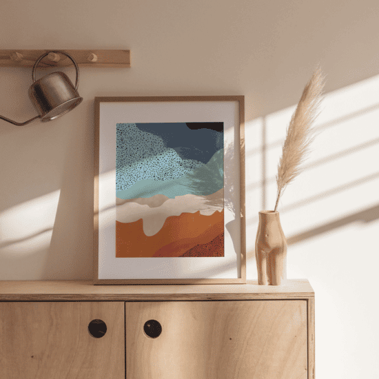 Blue & Rust Landscape Poster No.2 - Image 2