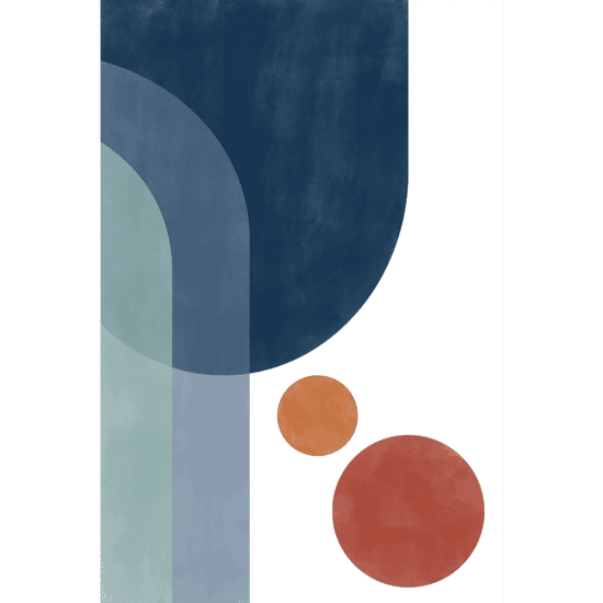 Blue & Rust Retro Poster No.1