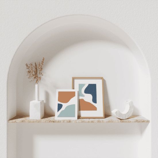 Blue & Rust Shapes Poster No.1 - Image 5
