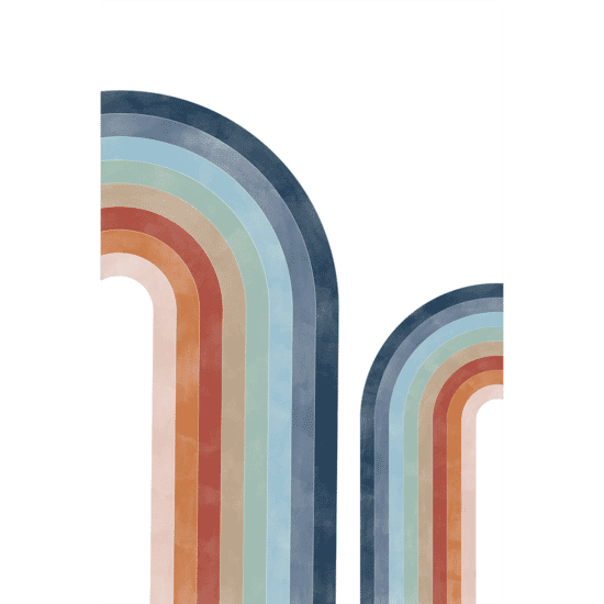Painted Rainbow Poster