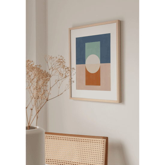 Blue & Rust Geometric Poster No.1 - Image 4