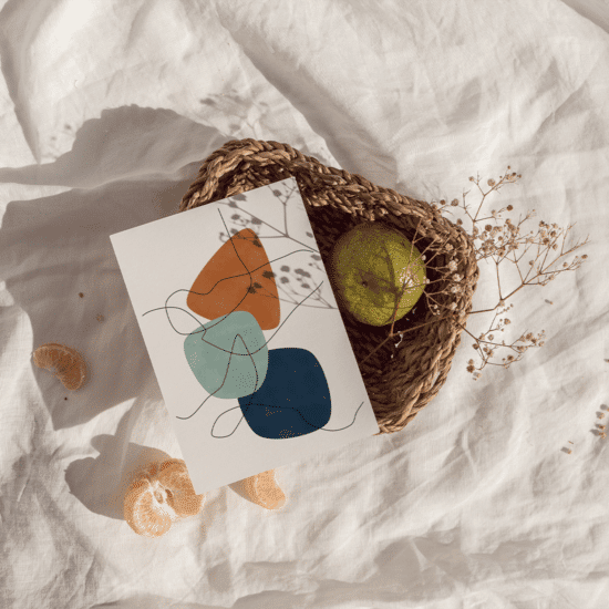 Blue & Rust Shapes Poster No.1 - Image 5