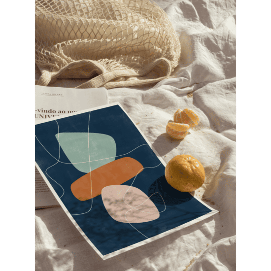 Blue & Rust Shapes Poster No.2 - Image 5