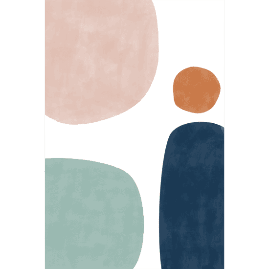 Watercolour Shapes Poster No.1
