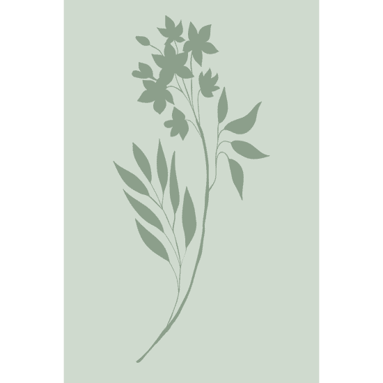 Green Painted Leaves Poster No.1