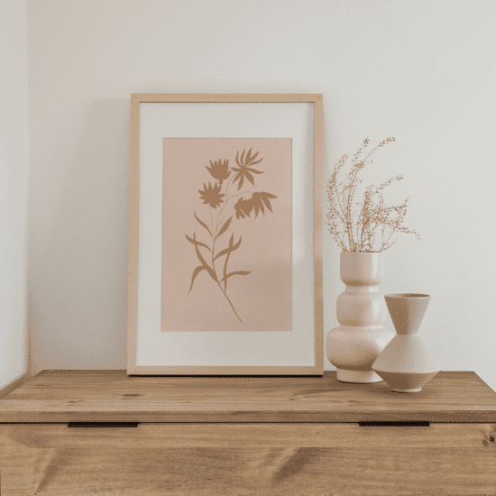Pink Painted Flowers Poster No.1 - Image 4