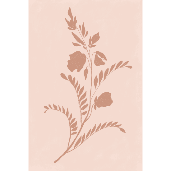 Pink Painted Flowers Poster No.2