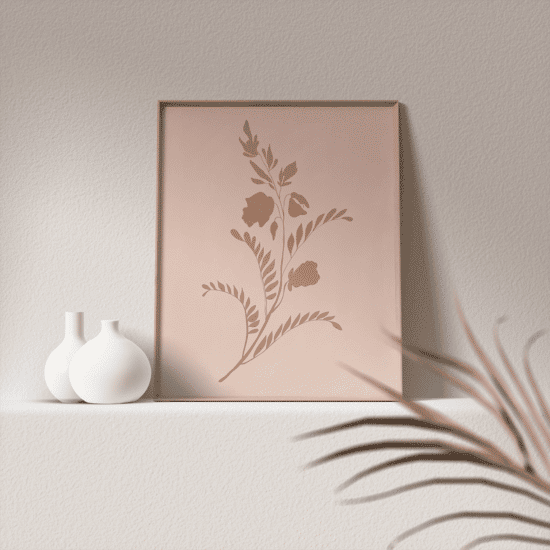 Pink Painted Flowers Poster No.2 - Image 3
