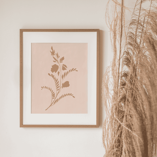 Pink Painted Flowers Poster No.2 - Image 4