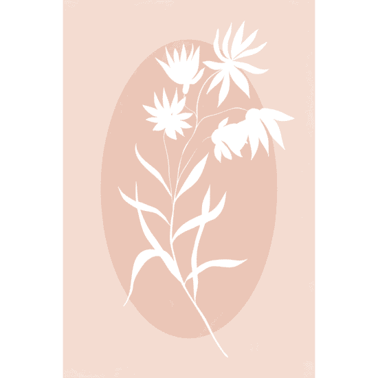 Pink Vintage Flowers Poster No.1