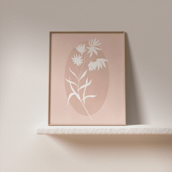 Pink Vintage Flowers Poster No.1 - Image 3