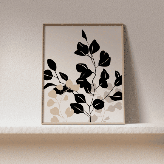 Black Beige Eucalyptus Poster No.2 - Image 4