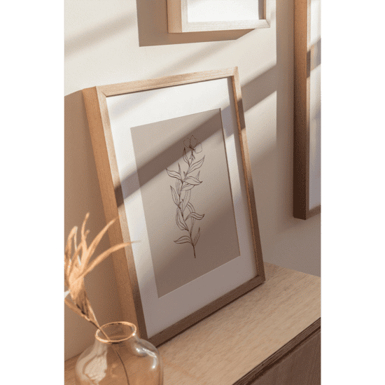 Pink Flowers Line Art Poster No.3 - Image 4