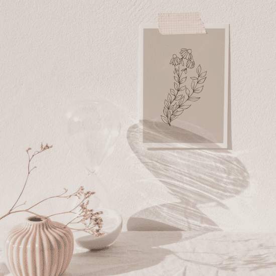 Pink Flowers Line Art Poster No.4 - Image 5