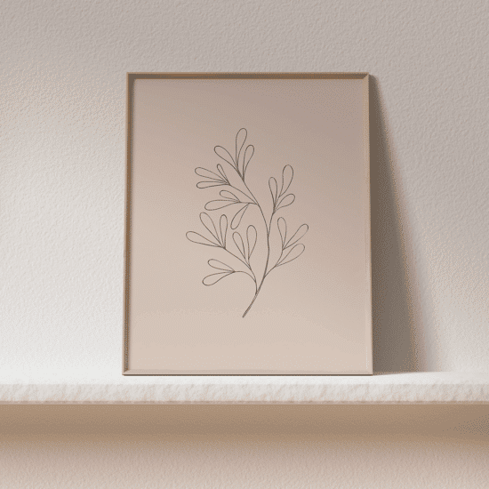 Pink Botanical Line Art Poster No.1 - Image 2
