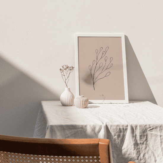 Pink Botanical Line Art Poster No.3 - Image 2