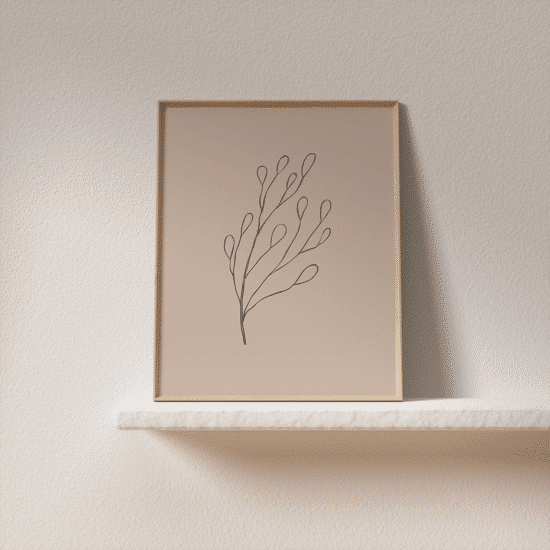 Pink Botanical Line Art Poster No.3 - Image 4