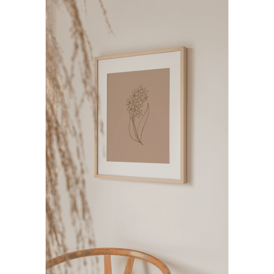 Pink Flowers Line Art Poster No.7 - Image 2