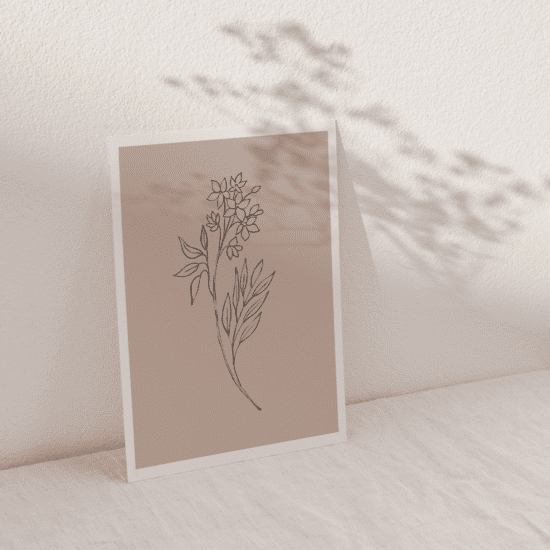 Pink Botanical Line Art Poster No.4 - Image 5