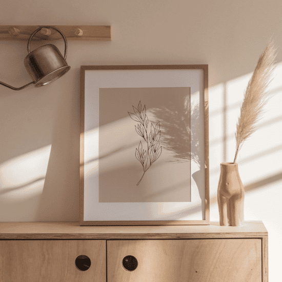 Pink Botanical Line Art Poster No.5 - Image 5