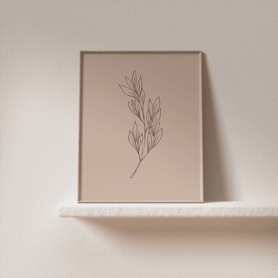 Pink Botanical Line Art Poster No.5 - Image 3