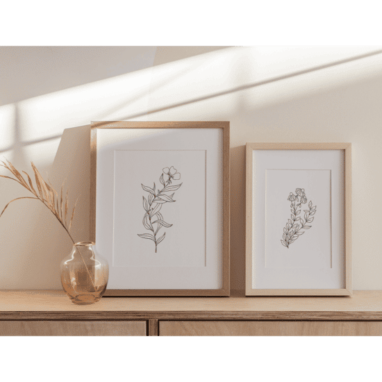 White Flowers Line Art Poster No.3 - Image 5