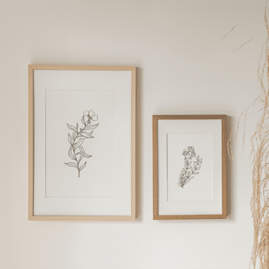 White Flowers Line Art Poster No.4 - Image 5