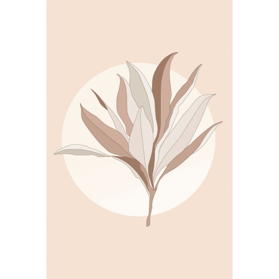 Pink Leaves Poster No.1