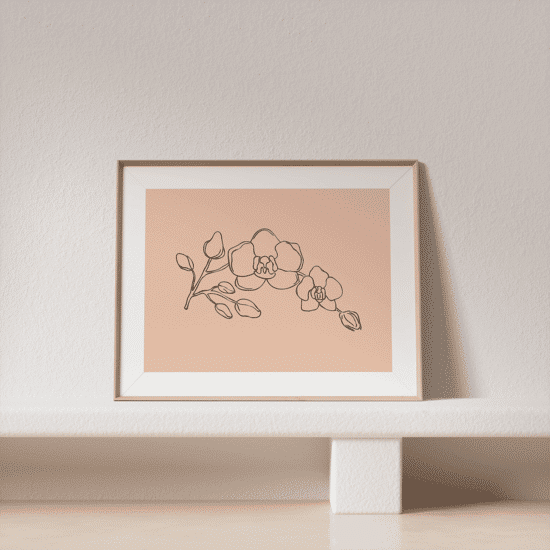 Orchid Line Art Poster No.1 - Image 2