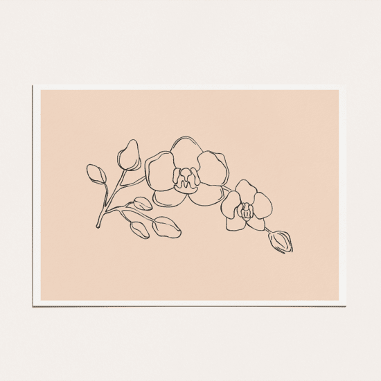 Orchid Line Art Poster No.1 - Image 4