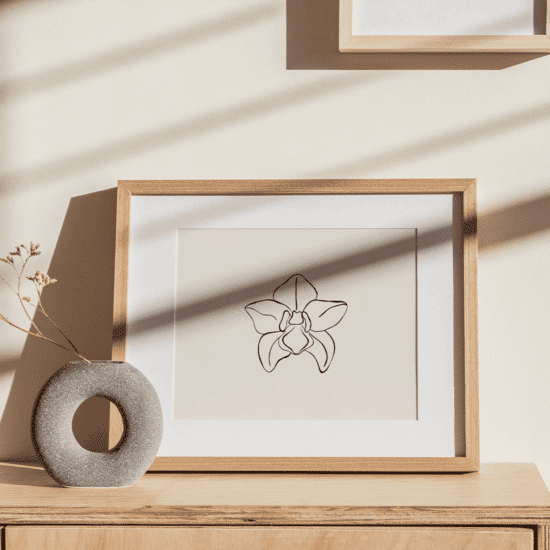 Orchid Line Art Poster No.3 - Image 2