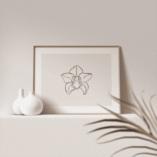 Orchid Line Art Poster No.3 - Image 3