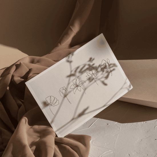 Beige Line Art Flowers Poster - Image 5