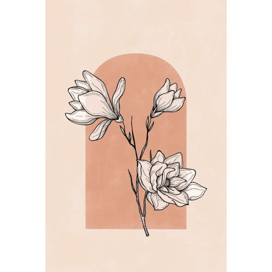 Flower and Arch Poster No.2