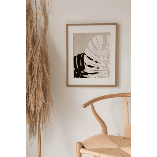 Black Beige Monstera Poster - Image 4