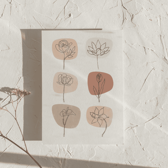 One Line Flowers & Shapes Poster - Image 5