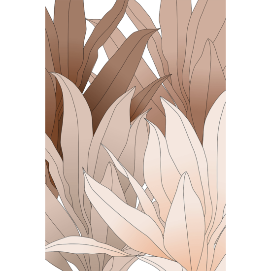 Pink Leaves Poster No.3