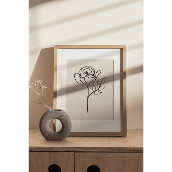 Rose Line Drawing Poster - Image 4