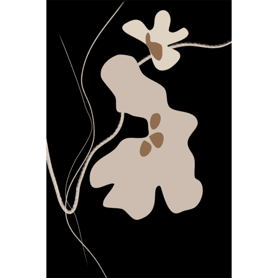 Flowers & Lines Poster