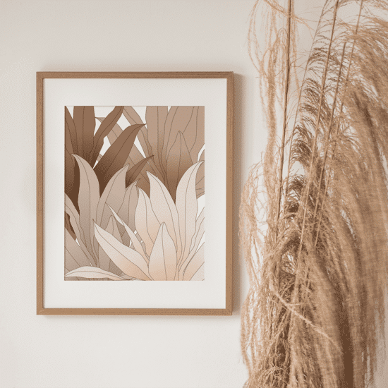 Pink Leaves Poster No.3 - Image 3