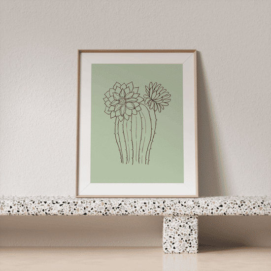 Green Botanical Line Art Poster No.1 - Image 3
