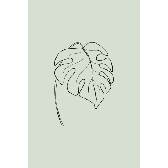 Green Botanical Line Art Poster No.2