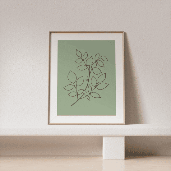 Green Botanical Line Art Poster No.6 - Image 4
