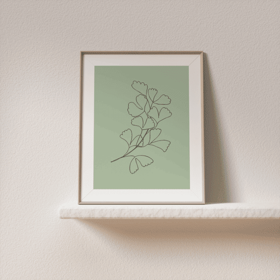 Green Botanical Line Art Poster No.8 - Image 4